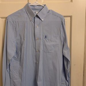 Southern Tide Light Blue The Citadel “Spike” Gingham Shirt